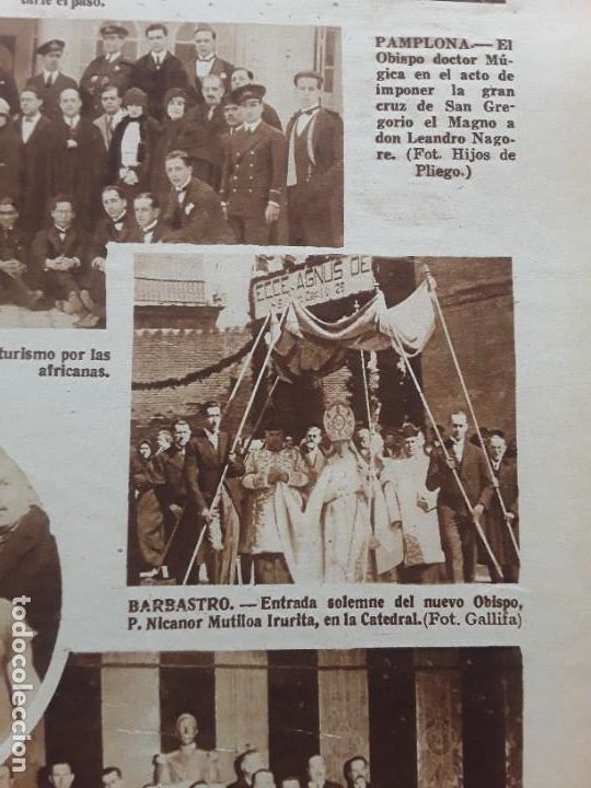 Coleccionismo de revistas y peri&oacute;dicos: BARBASTRO CASTREJON DE LA PE&Ntilde;A CALATAYUD HOJA A&Ntilde;O 1928
