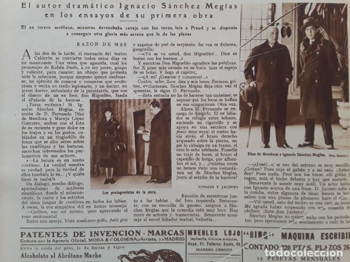 Collezionismo di Riviste e Giornali: IGNACIO SANCHEZ MEGIAS AUTOR DRAMATICO 2 HOJAS A&Ntilde;O 1928