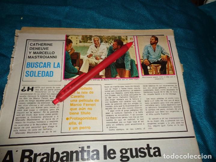 Colecionismo de Revistas e Jornais: RECORTE : CATHERINE DENEUVE Y MARCELO MASTROIANNI. AMA, NVMBRE 1971