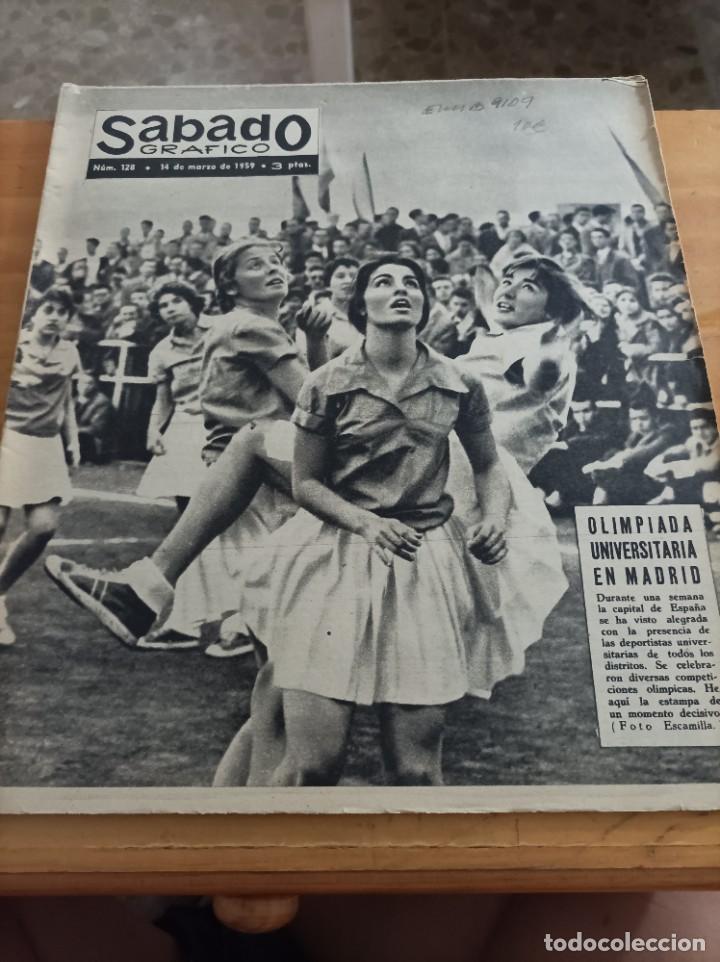 Coleccionismo de Revistas y Peri&oacute;dicos: SABADO GR&Aacute;FICO,NUM.128, 14 MARZO 1959.LEER.