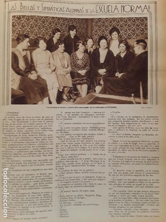 Collezionismo di Riviste e Giornali: ALUMNAS DE LA ESCUELA NORMAL CENTRAL DE MAESTRAS 2 HOJAS A&Ntilde;O 1928