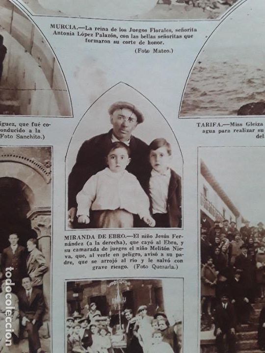 Sammeln von Zeitschriften und Zeitungen: MIRANDA DEL EBRO NI&Ntilde;O CAIDO RIO EBRO / TOLOSA RAMON ASTIGARRAGA CAMPEONATO HACHA HOJA A&Ntilde;O 1928