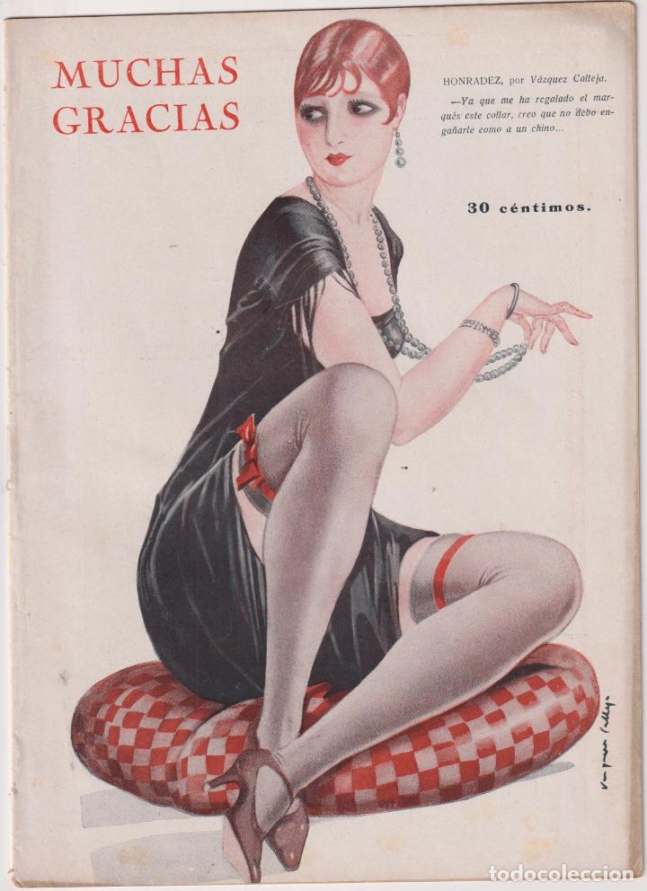 Collectionnisme de Revues et Journaux: Muchas Gracias n&ordm; 169. Revista C&oacute;mica Sat&iacute;rica. A&ntilde;o 1927
