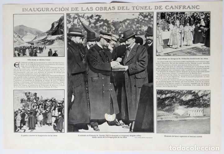 Coleccionismo de Revistas y Peri&oacute;dicos: 1908 HOJAS REVISTA HUESCA INAUGURACI&Oacute;N OBRAS TUNEL DE CANFRANC MINISTRO S&Aacute;NCHEZ GUERRA OBISPO