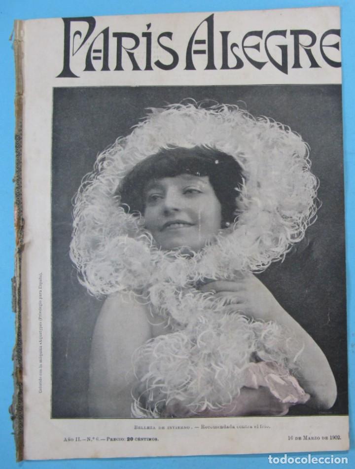 Coleccionismo de revistas y peri&oacute;dicos: PAR&Iacute;S ALEGRE. A&Ntilde;O 2, N&ordm; 6. REVISTA ER&Oacute;TICA Y SICAL&Iacute;PTICA. 16 DE MARZO DE 1902