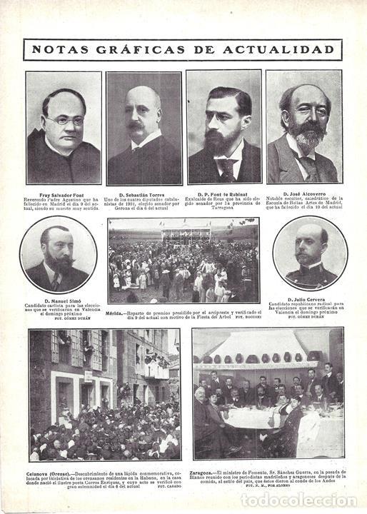 Coleccionismo de Revistas y Peri&oacute;dicos: 1908 HOJA REVISTA ORENSE CELANOVA L&Aacute;PIDA DE HONOR EN CASA NATAL POETA CURROS ENR&Iacute;QUEZ