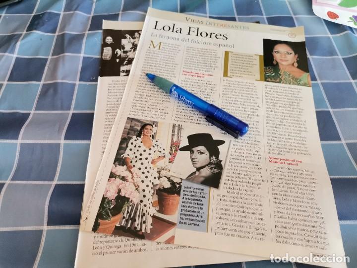 Coleccionismo de revistas y peri&oacute;dicos: LOLA FLORES RECORTE REVISTA 4 PAGINAS 2005