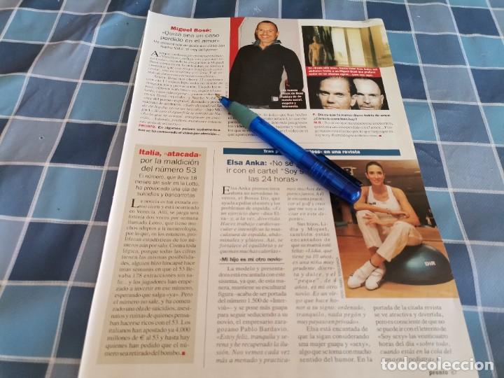 Coleccionismo de Revistas y Peri&oacute;dicos: MIGUEL BOSE, ELSA ANKA RECORTE REVISTA 2005