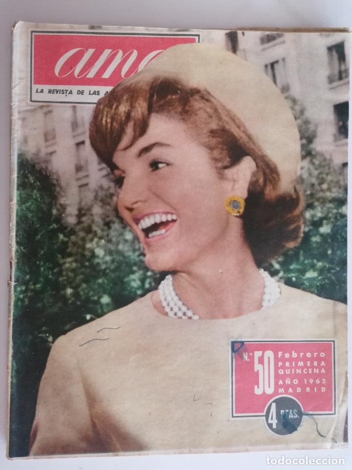 Coleccionismo de Revistas y Peri&oacute;dicos: REVISTA AMA, N&ordm; 50, PORTADA JACQUELINE KENNEDY, FEBRERO 1962