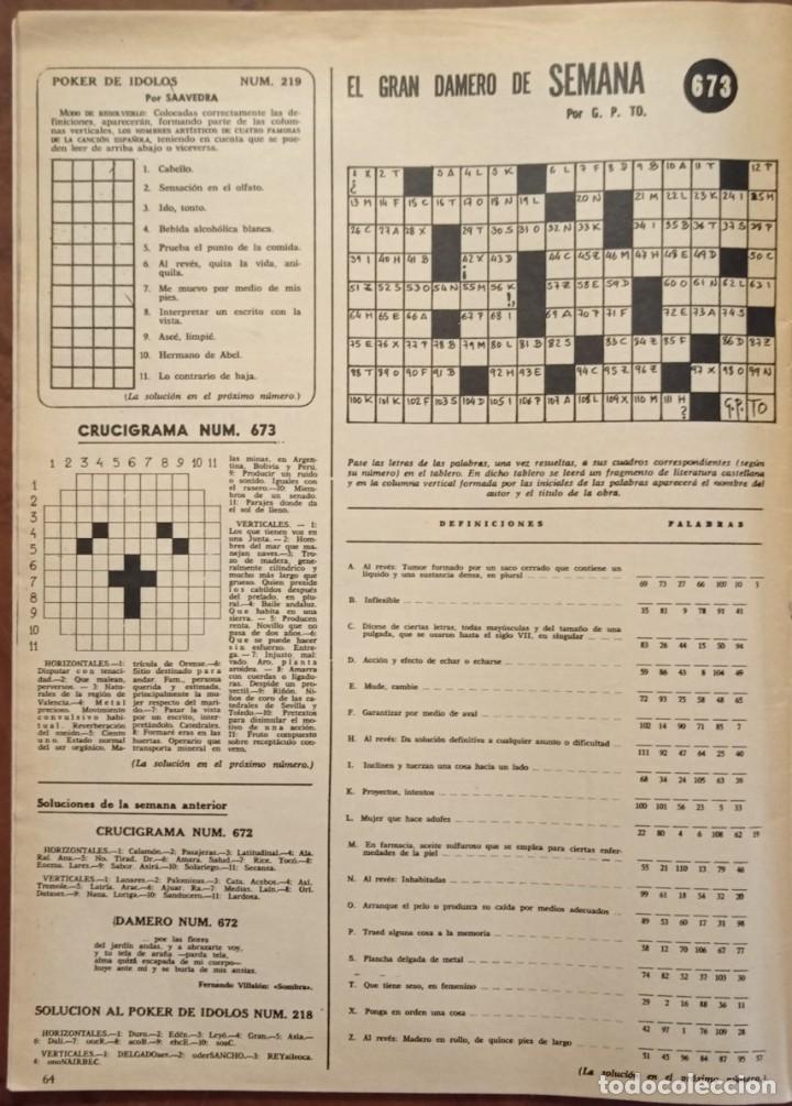Coleccionismo de Revistas y Peri&oacute;dicos: RECORTE HOJA DE PASATIEMPOS. REVISTA SEMANA N&deg; 2062. A&ntilde;o 1979