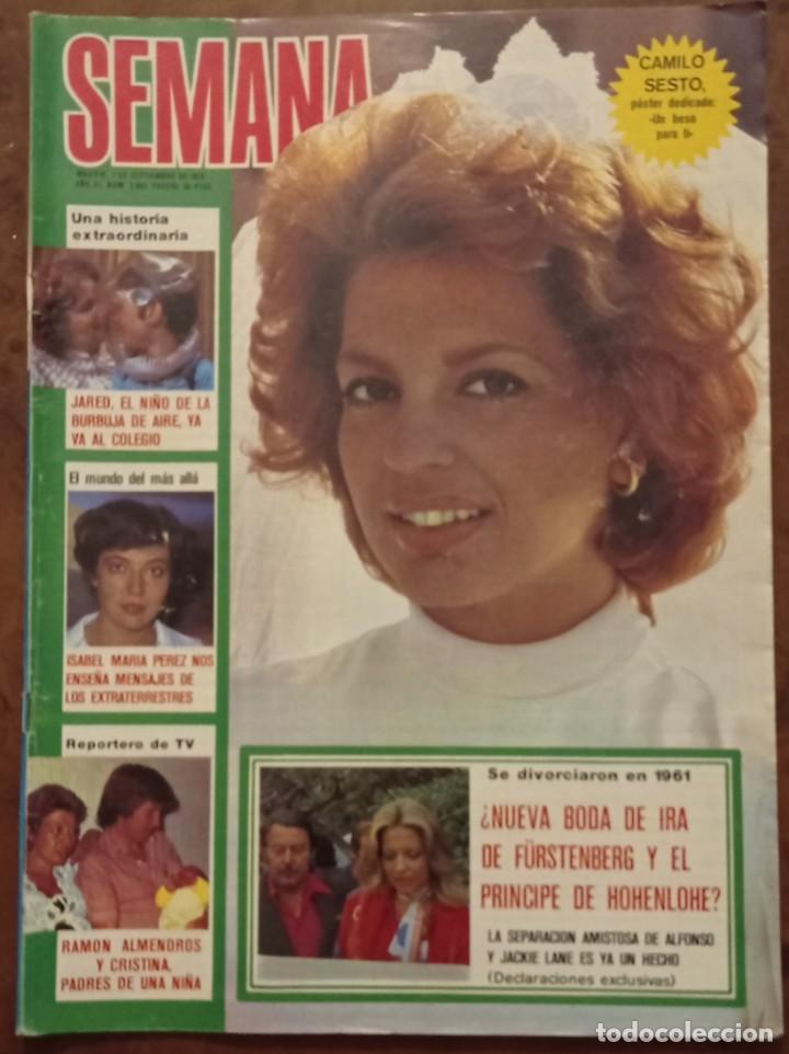Coleccionismo de Revistas y Peri&oacute;dicos: REVISTA SEMANA CON POSTER DE CAMILO SESTO N&deg; 2063. A&ntilde;o 1979
