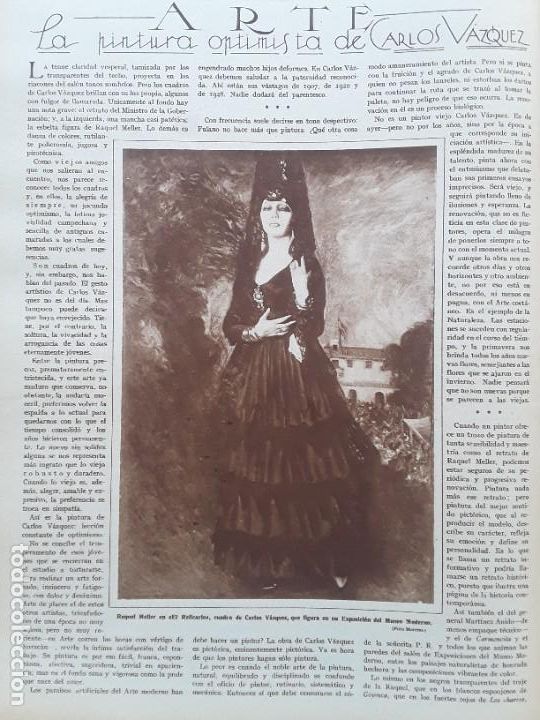 Coleccionismo de revistas y peri&oacute;dicos: CARLOS VAZQUEZ PINTOR 2 HOJAS REVISTA A&Ntilde;O 1928