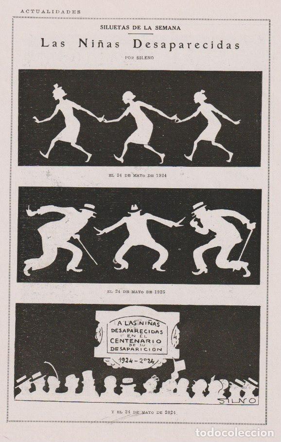Collezionismo di Riviste e Giornali: Las ni&ntilde;as desaparecidas / p&aacute;gina de humor por Sileno -1925