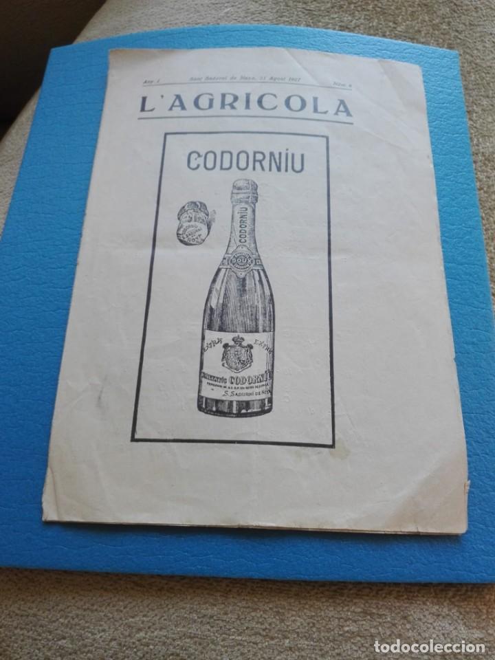 Collection Magazines and Newspapers: ANTIGUO BOLETIN/REVISTA QUINCENAL - L'AGRICOLA - ANY 1 - 31 D'AGOST DE 1927 - N&Uacute;M. 6 (EN CATALAN)