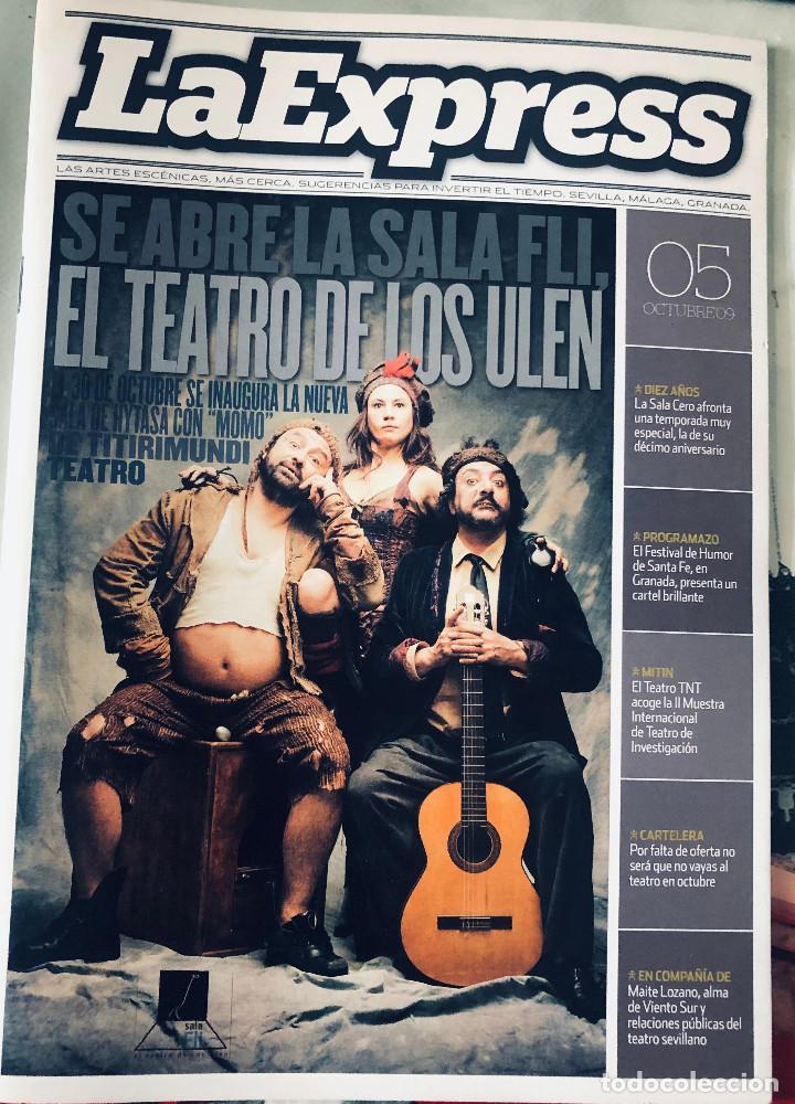Coleccionismo de Revistas y Peri&oacute;dicos: 'La Express', n&ordm; 05. Octubre 2009. Revista de teatro. Los Ulen en portada. Nueva.