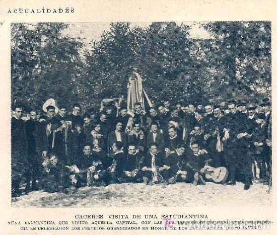 Coleccionismo de revistas y peri&oacute;dicos: * C&Aacute;CERES, estudiantina * Visita de la tuna salmantina - 1927