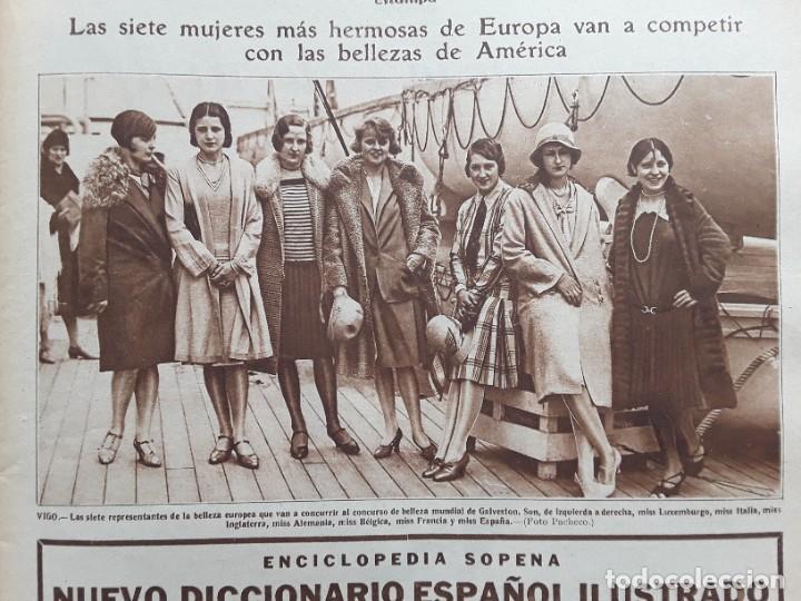 Collezionismo di Riviste e Giornali: LAS 7 MUJERES MAS HERMOSAS DE EUROPA MISS ESPA&Ntilde;A CONCURSO BELLEZA GALVESTON HOJA A&Ntilde;O 1928
