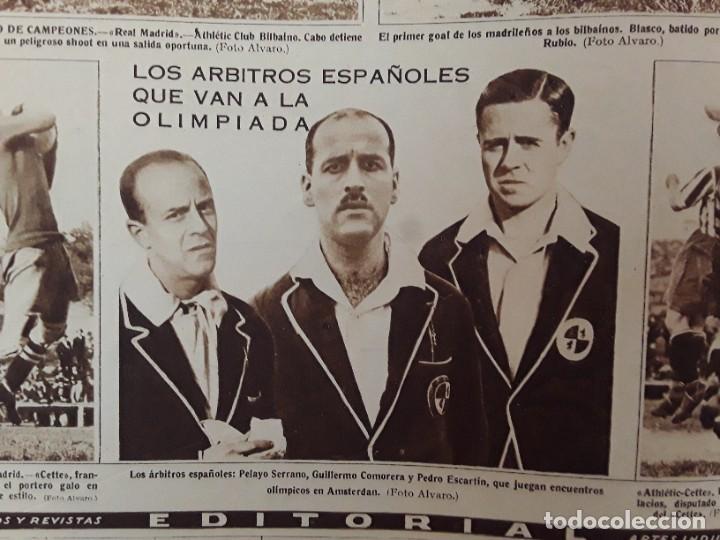 Coleccionismo de revistas y peri&oacute;dicos: LOS ARBITROS ESPA&Ntilde;OLES OLIMPIADA AMSTERDAM PELAYO SERRANO,GUILLERMO COMORERA, PEDRO ESCARTIN 1928