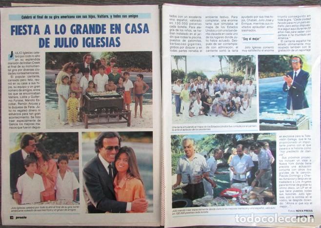 Coleccionismo de Revistas y Peri&oacute;dicos: RECORTE REVISTA PRONTO N.&ordm; 757 1986 JULIO IGLESIAS. ALAIN DELON