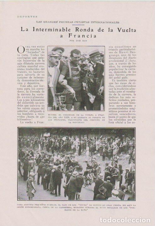 Coleccionismo de Revistas y Peri&oacute;dicos: * CICLISMO * Vuelta ciclista a Francia / Tom Ray - 1927