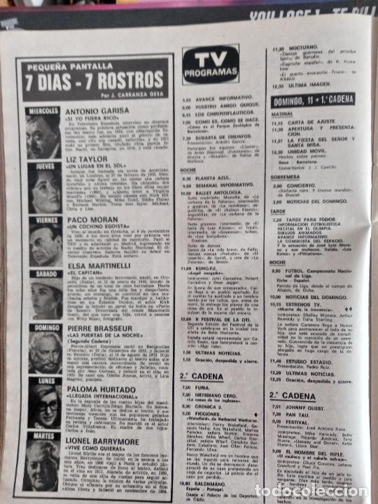 Coleccionismo de Revistas y Peri&oacute;dicos: ANTONIO GARISA LIZ TAYLOR ELIZABETH PACO MORAN PIERRE BRASSUER ELSA MARTINELLI PALOMA HURATADO