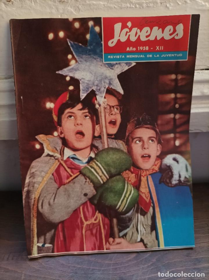 Coleccionismo de Revistas y Peri&oacute;dicos: REVISTA JOVENES - Diciembre de 1958 - CON CENSURA ECLESIASTICA
