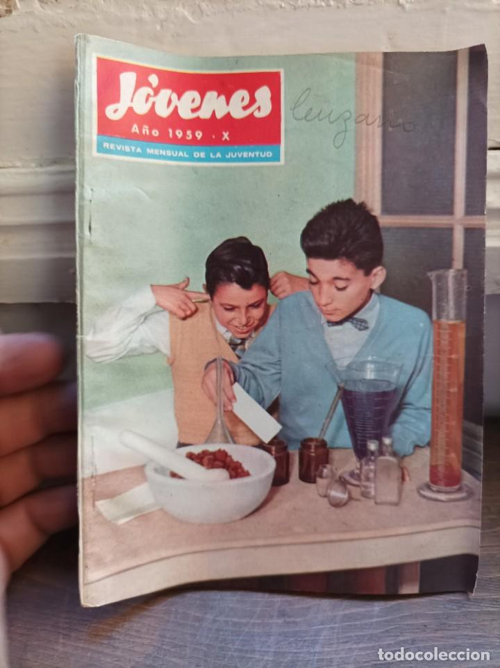 Coleccionismo de Revistas y Peri&oacute;dicos: REVISTA JOVENES - Octubre de 1959 - CON CENSURA ECLESIASTICA