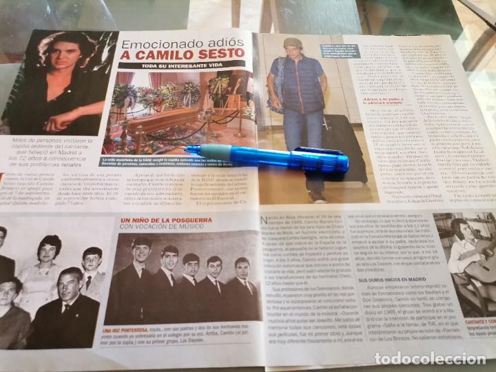 Coleccionismo de revistas y peri&oacute;dicos: CAMILO SESTO EMOCIONADO ADI&Oacute;S RECORTE REVISTA 5 PAGINAS 2019