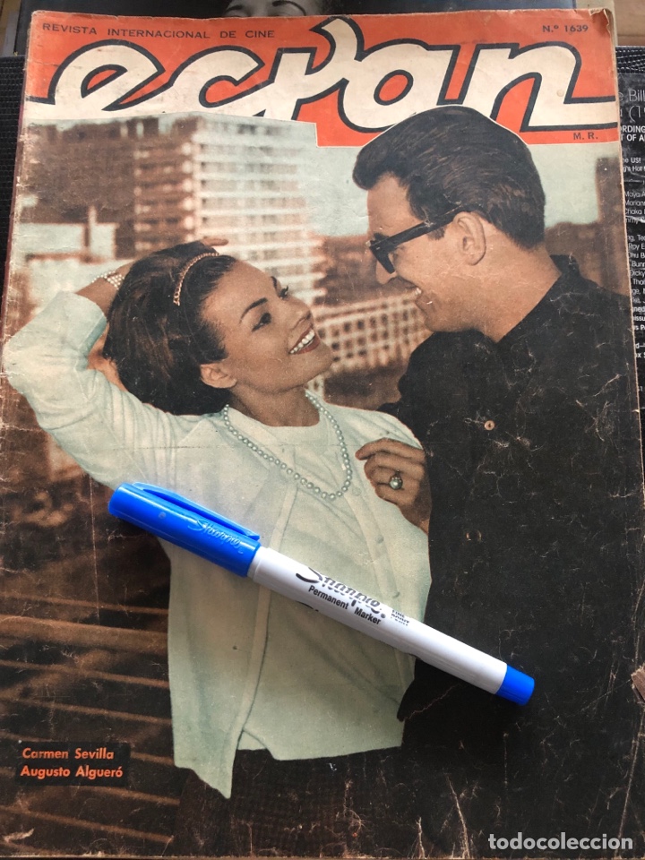 Coleccionismo de Revistas y Peri&oacute;dicos: Carmen Sevilla Augusto Alguero Revista chilena Ecran