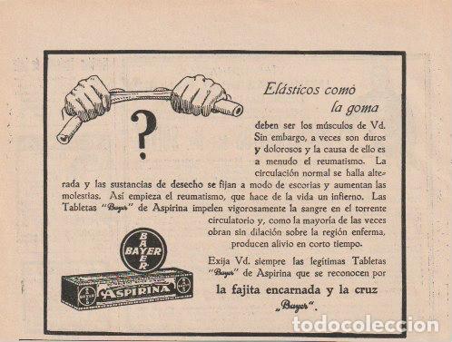 Coleccionismo de revistas y peri&oacute;dicos: Publicidad Aspirina Bayer - 1927