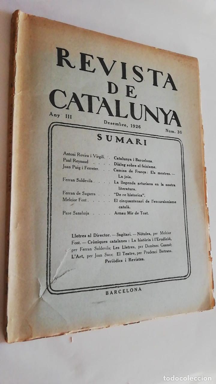 Collezionismo di Riviste e Giornali: REVISTA DE CATALUNYA, ANY III, NUM. 30. DESEMBRE 1926