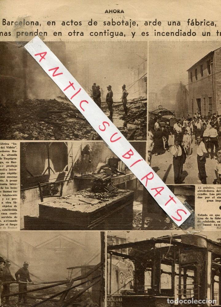 Collection Magazines and Newspapers: RECORTE DE PRENSA A&Ntilde;O 1934 INCENDIO EN LA FABRICA INDUSTRIAS DEL VIDRIO RUBERT SA
