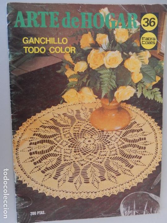 Coleccionismo de Revistas y Peri&oacute;dicos: ARTE DE HOGAR N&ordm; 36 FABRA COATS - GANCHILLO GANCHILLO A TODO COLOR