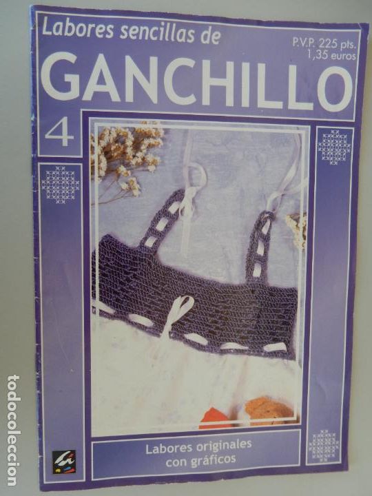 Coleccionismo de Revistas y Peri&oacute;dicos: LABORES SENCILLAS DE GANCHILLO REVISTA N&ordm; 4 -2000