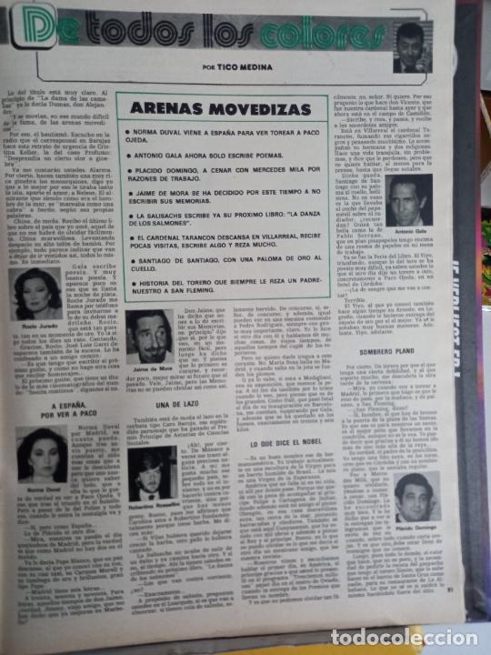 Coleccionismo de Revistas y Peri&oacute;dicos: JAIME DE MORA Y ARAGON NORMA DUVAL ROBERTINO ROSSELLINI ROCIO JURADO PLACIDO DOMINGO ANTONIO GALA