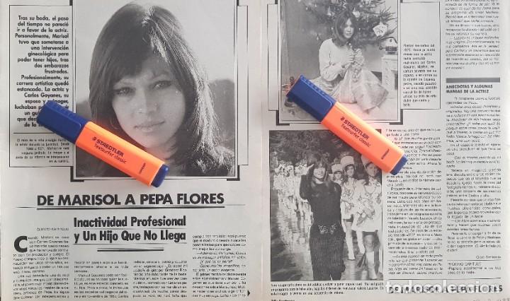 Sammeln von Zeitschriften und Zeitungen: Reportaje Marisol / Pepa Flores 09.03.1988