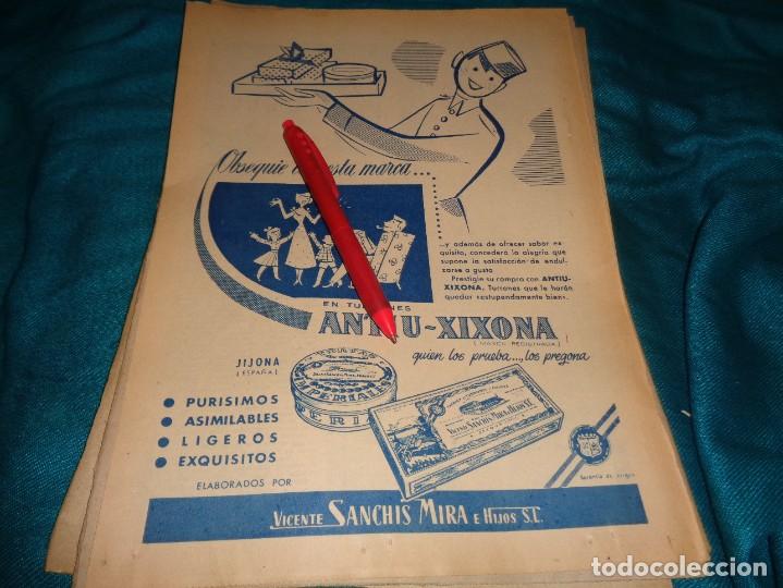 Coleccionismo de Revistas y Peri&oacute;dicos: RECORTE : PUBLICIDAD : TURRONES, ANTIU-XIXONA. ABC, ABRIL 1957