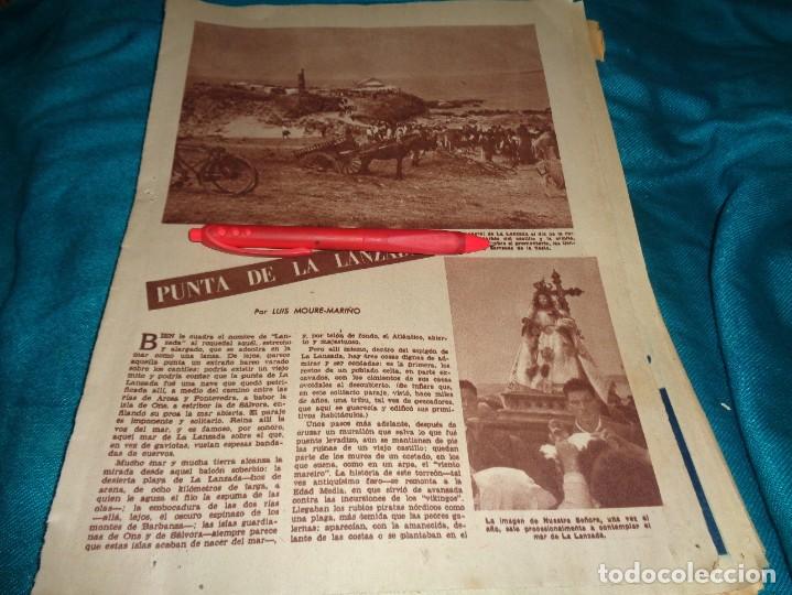 Coleccionismo de Revistas y Peri&oacute;dicos: RECORTE : PUNTA DE LA LANZADA , GALICIA : ROMERIA DE NUESTRA SE&Ntilde;ORA. ABC, ABRIL 1957