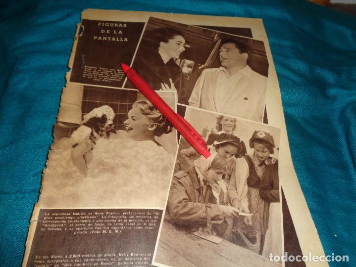 Coleccionismo de Revistas y Peri&oacute;dicos: RECORTE : LIZ TAYLOR Y MICHAEL TODD. ANNE FRANCIS. ABC, ABRIL 1957