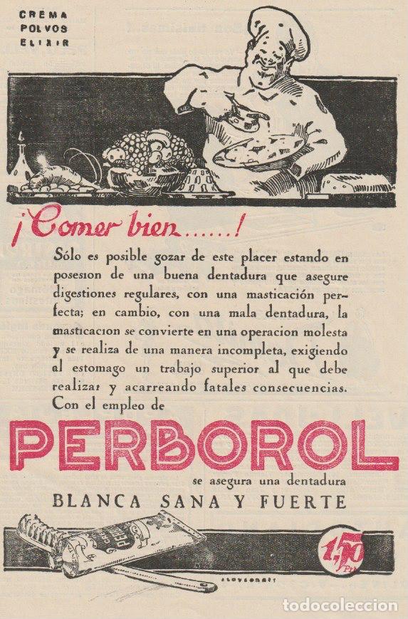 Coleccionismo de Revistas y Peri&oacute;dicos: Publicidad productos Perborol / dibujo Loygorri - 1927