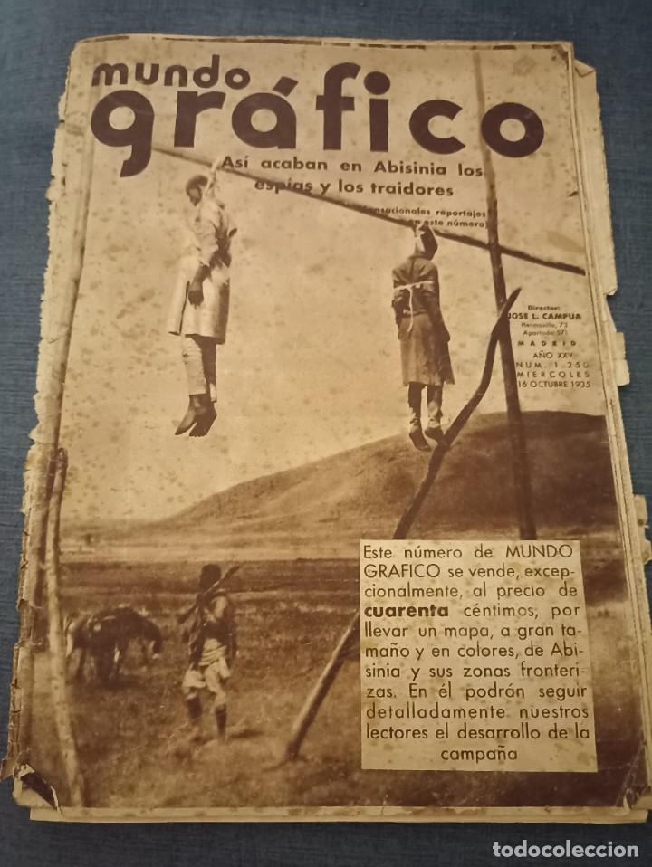 Coleccionismo de Revistas y Peri&oacute;dicos: 3 ejemplares de Mundo Gr&aacute;fico 16 octubre de 1935, 26 de febrero de 1936,9 de septiembre 1936