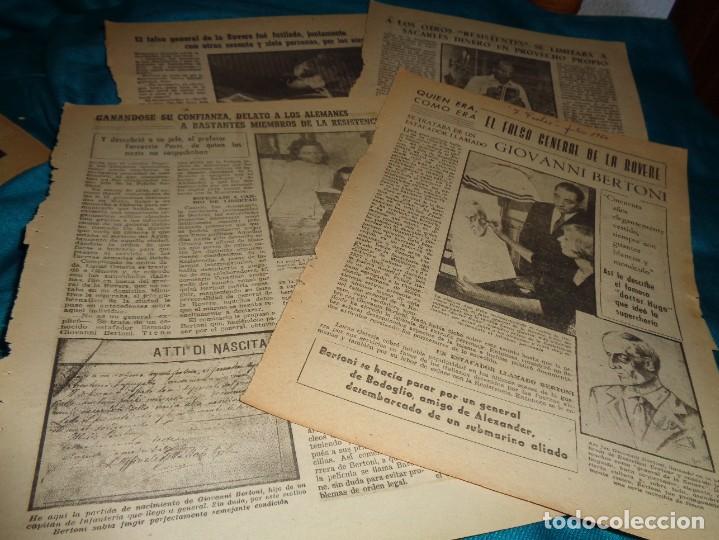 Coleccionismo de revistas y peri&oacute;dicos: RECORTE : GIOVANNI BERTONI, EL FALSO GENERAL DE LA ROVERE. 7 FECHAS, JULIO 1960