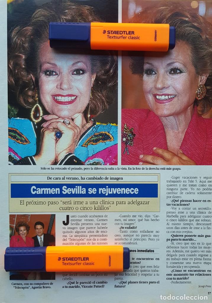 Coleccionismo de Revistas y Peri&oacute;dicos: Reportaje Carmen Sevilla 01.07.1994