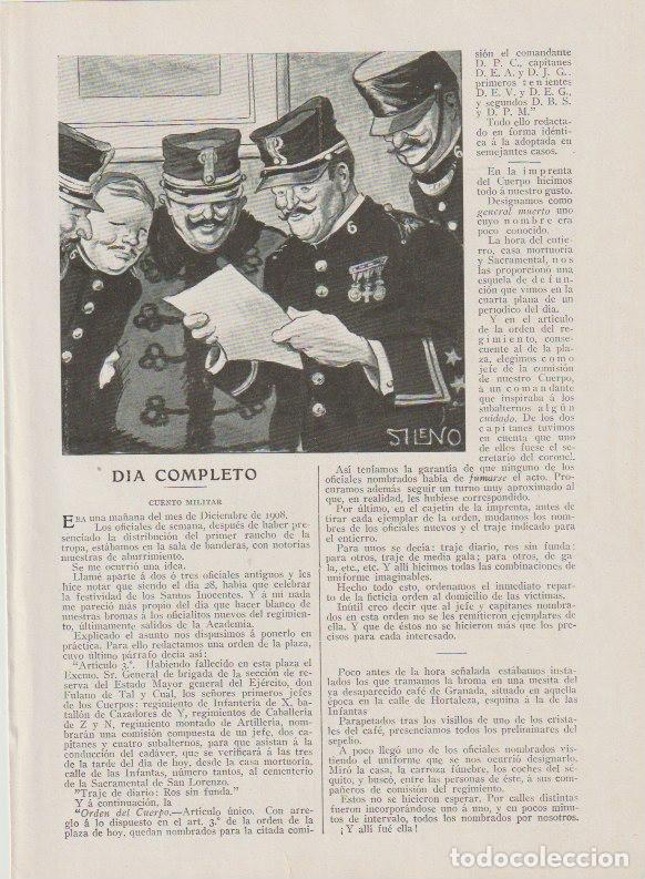 Collection Magazines and Newspapers: D&iacute;a completo / cuento militar de C&eacute;sar Mart&iacute;nez con dibujos de Sileno -1912