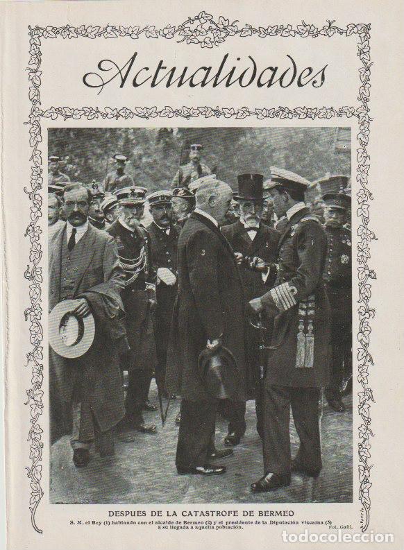 Collection Magazines and Newspapers: Despues de la cat&aacute;strofe de Bermeo (galerna), el rey Alfonso XIII , el alcalde ...-1912