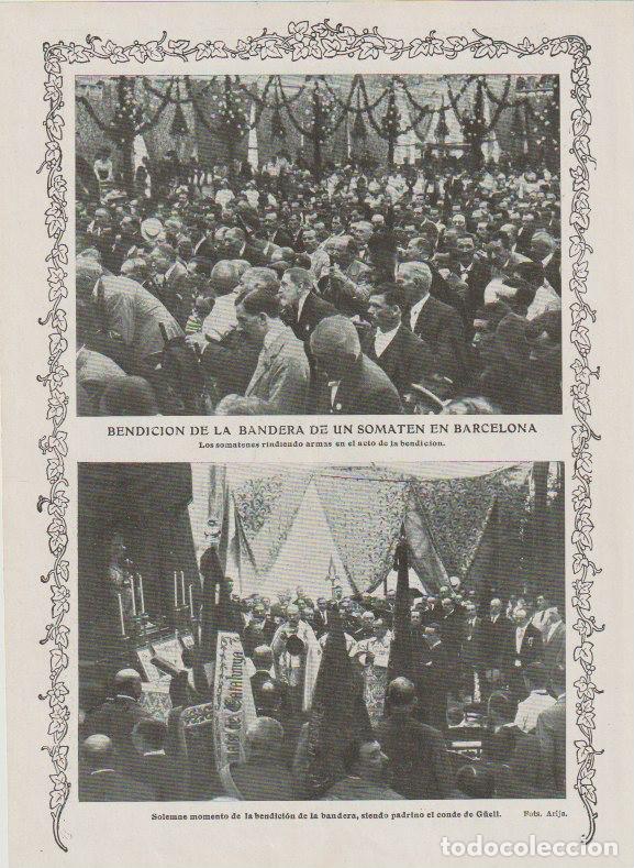 Coleccionismo de Revistas y Peri&oacute;dicos: * BARCELONA * Bendici&oacute;n de una bandera del Somat&eacute;n, padrino el conde de Guell - 1912