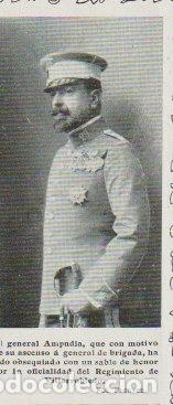Coleccionismo de Revistas y Peri&oacute;dicos: El general Ampudia, obsequiado con un sable de honor - 1912