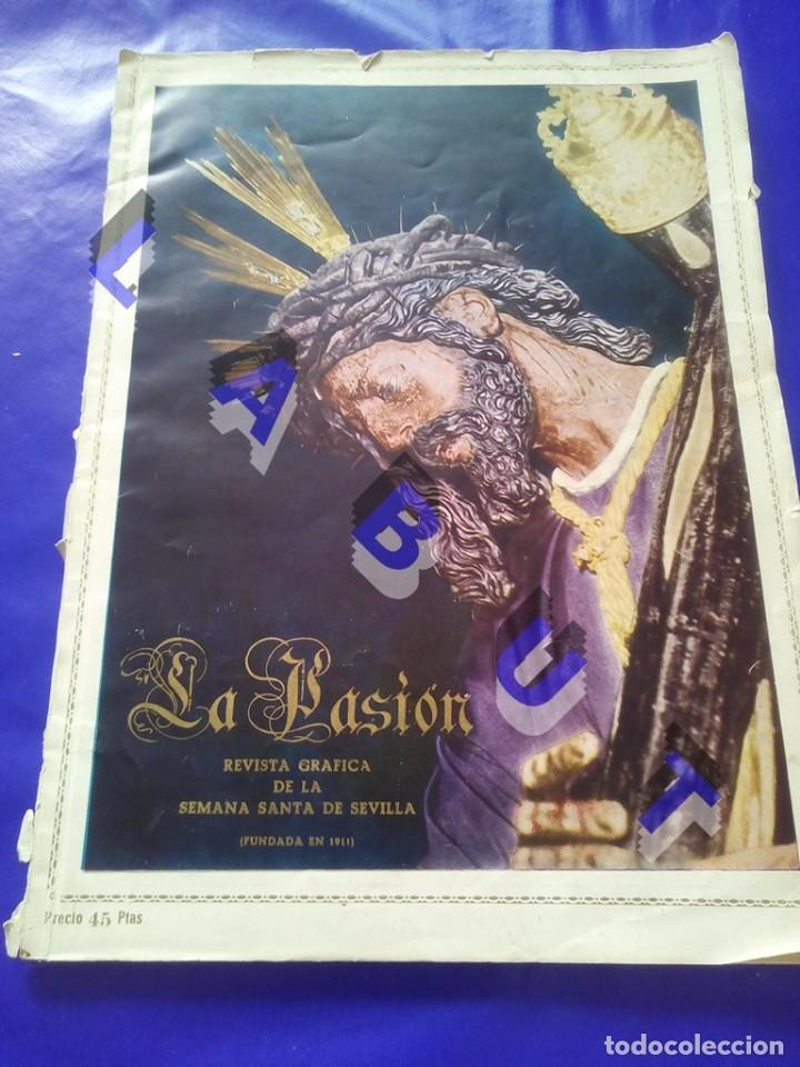 Coleccionismo de Revistas y Peri&oacute;dicos: 1956 LA PASION REVISTA GRAFICA SEMANA SANTA SEVILLA 32CM W9