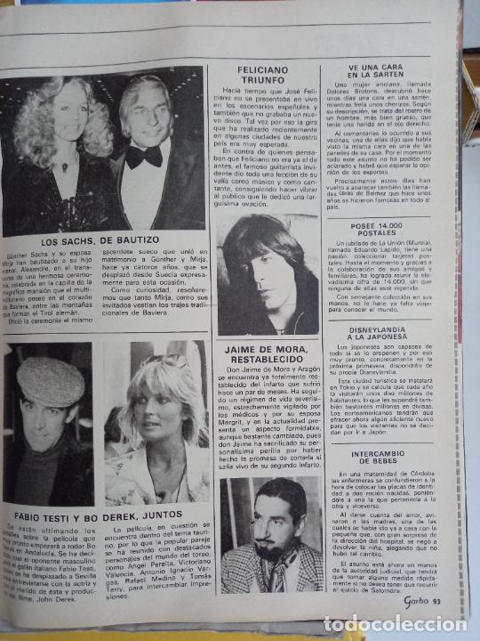 Coleccionismo de revistas y peri&oacute;dicos: JAIME DE MORA Y ARAGON GUNTHER SACHS MIRJA LARSEN FABIO TESTI BO DEREK JOSE FELICIANO