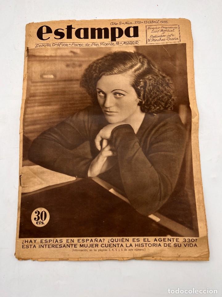 Collection Magazines and Newspapers: PERI&Oacute;DICO ESTAMPA. REP&Uacute;BLICA ESPA&Ntilde;OLA. ABRIL 1935. ORIGINAL. MUJERES ESP&Iacute;AS.